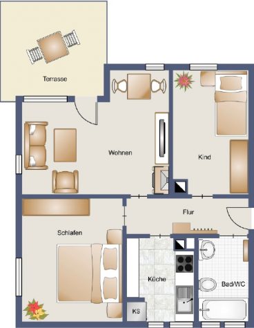 “Sichere Kapitalanlage: 3-Zimmer-Erdgeschosswohnung in Neckarsulm”, 74172 Neckarsulm, Wohnung